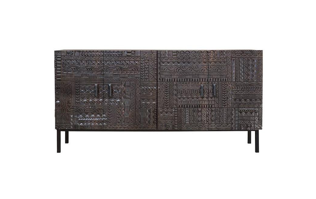 Bahut Bois, Fer Marron 180x40x85cm