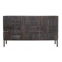 Buffet in legno e ferro marrone 150x40x85cm