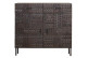 Buffet 2 Tiroirs Bois, Fer Marron 100x40x77cm