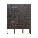 Armadio in legno e ferro marrone 120x40x137cm