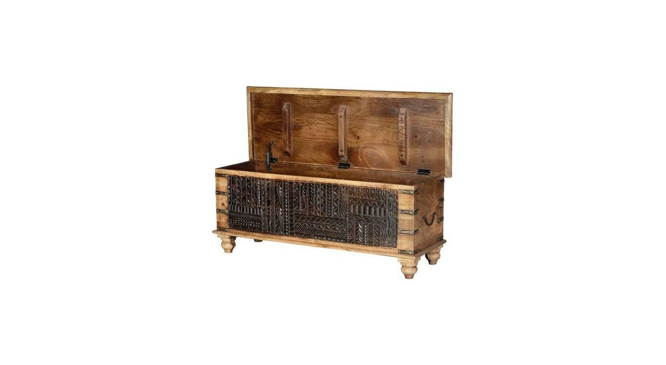 Holztruhe Braun 116x40x45cm