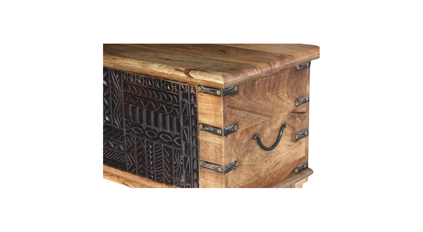 Holztruhe Braun 116x40x45cm