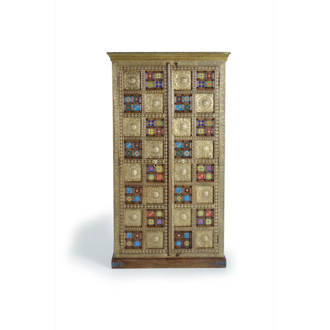 Armoire Bois, Bronze Or 100x45x180cm