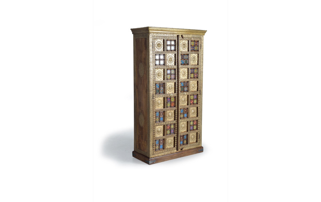 Armoire Bois, Bronze Or 100x45x180cm
