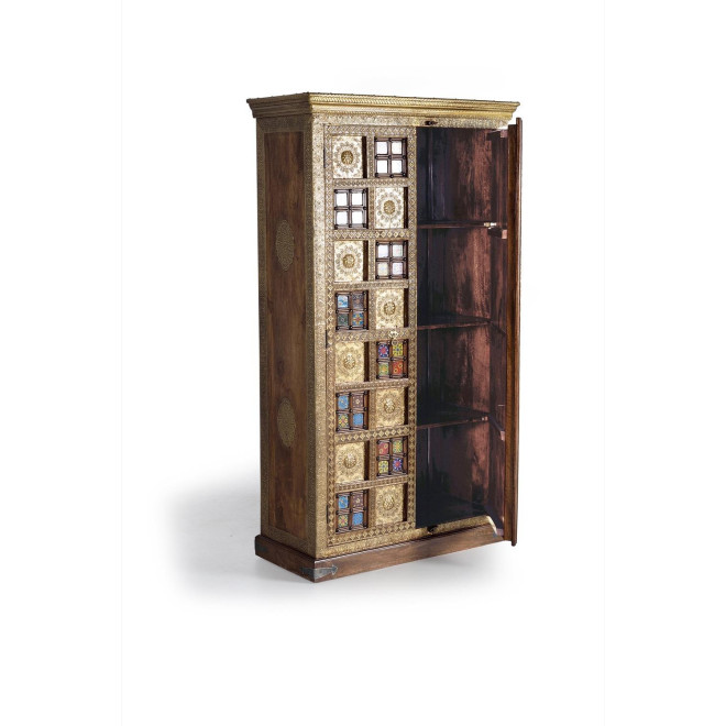 Armoire Bois, Bronze Or 100x45x180cm