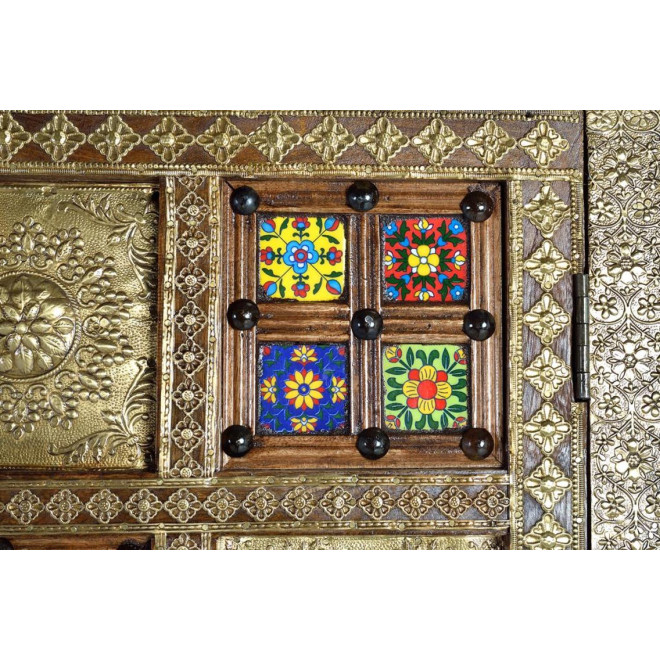 Armoire Bois, Bronze Or 100x45x180cm