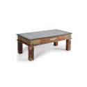 Tavolino in legno, bronzo oro 120x60x45cm