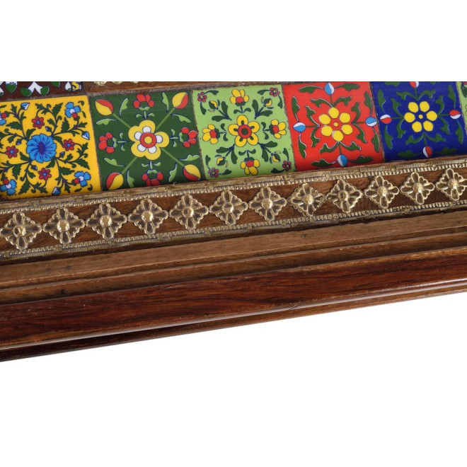 Table Basse Bois, Bronze Or 120x60x45cm