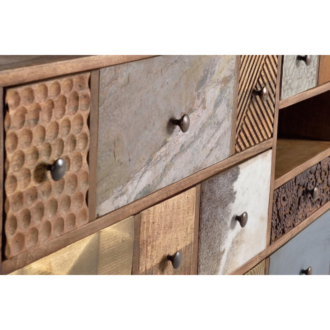 Kommode mit 5 Schubladen Holz Braun 110x40x80cm