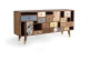Truhe 11 Schubladen Holz Braun 160x40x76cm