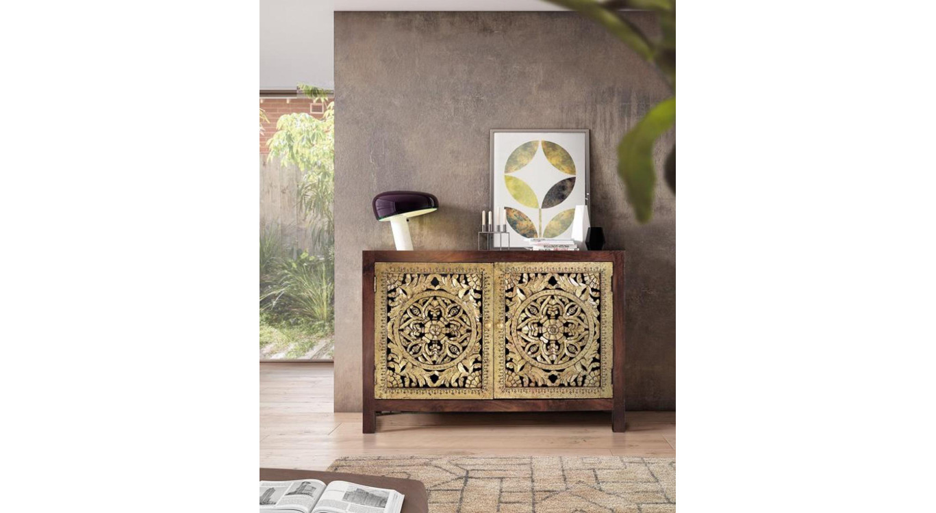 Anrichte Holz Braun 110x40x80cm