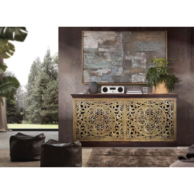 Truhe Holz Braun 180x40x90cm