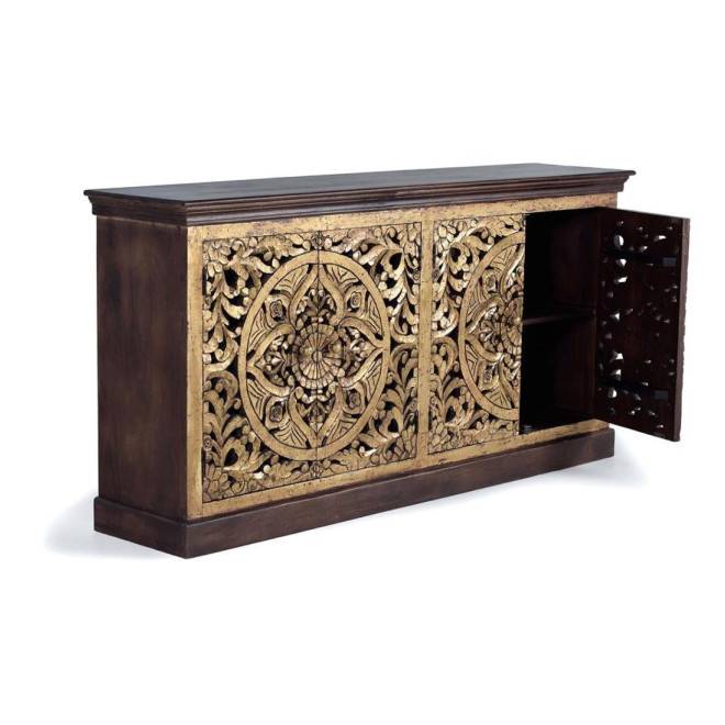 Truhe Holz Braun 180x40x90cm