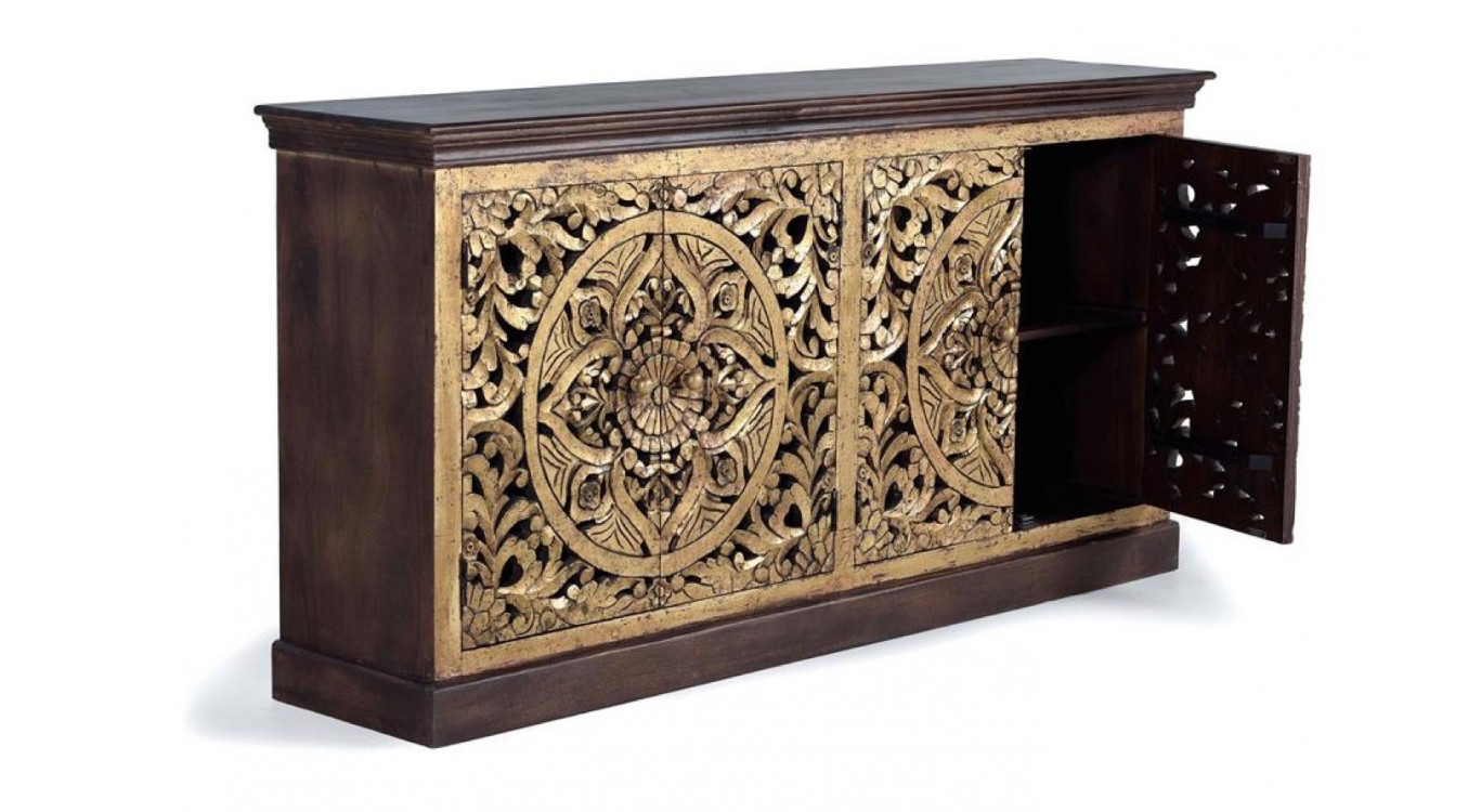 Truhe Holz Braun 180x40x90cm