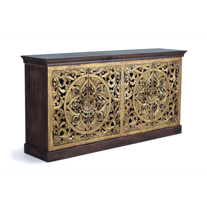 Truhe Holz Braun 180x40x90cm
