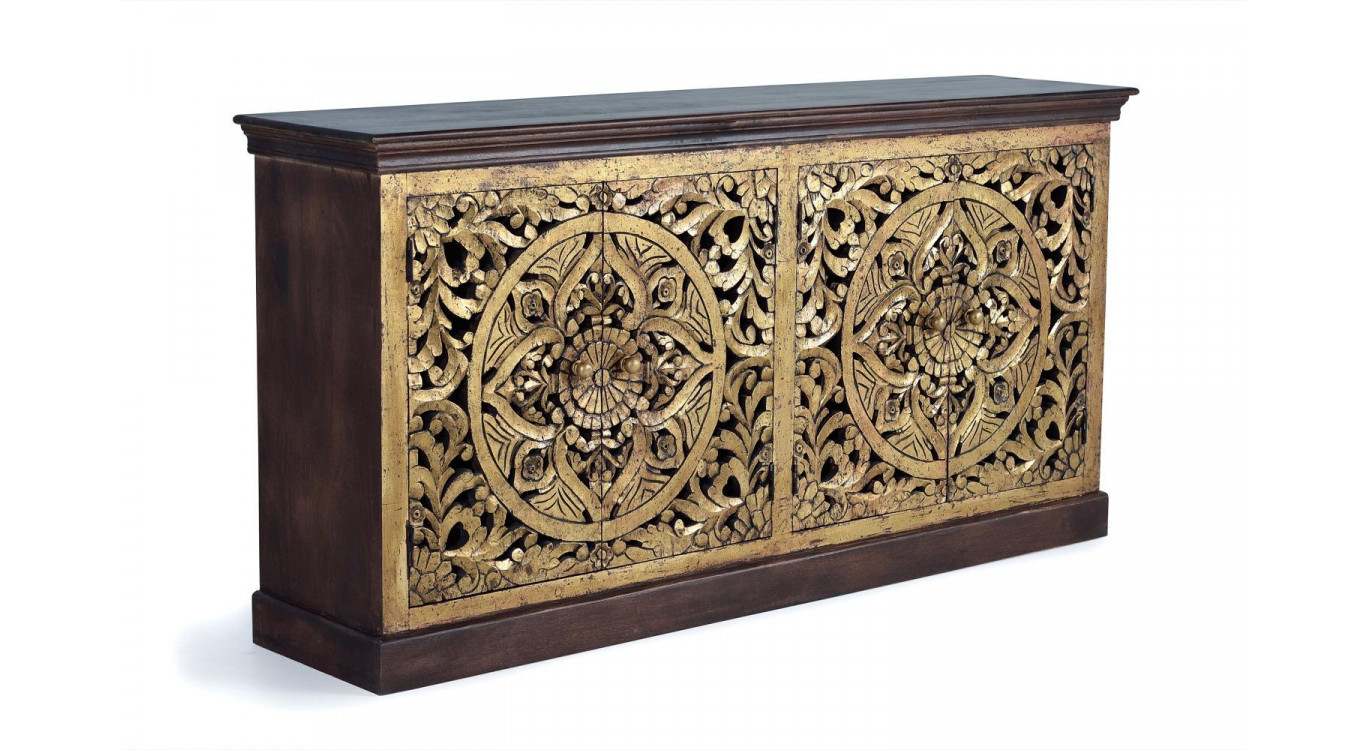 Truhe Holz Braun 180x40x90cm