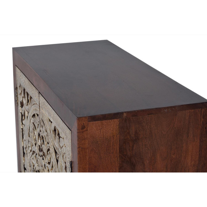 Anrichte Holz, Eisen Braun 80x35x80cm