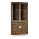 Geschirrschrank Holz und Eisen Braun 100x40x200cm