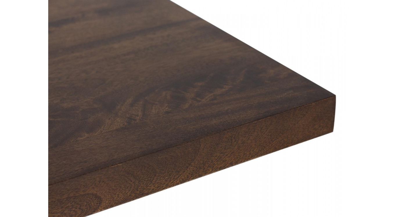 Table à Manger Bois et Fer Marron 170x90x76cm