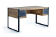 Schreibtisch 4 Schubladen Holz und Eisen Braun 135x70x76cm