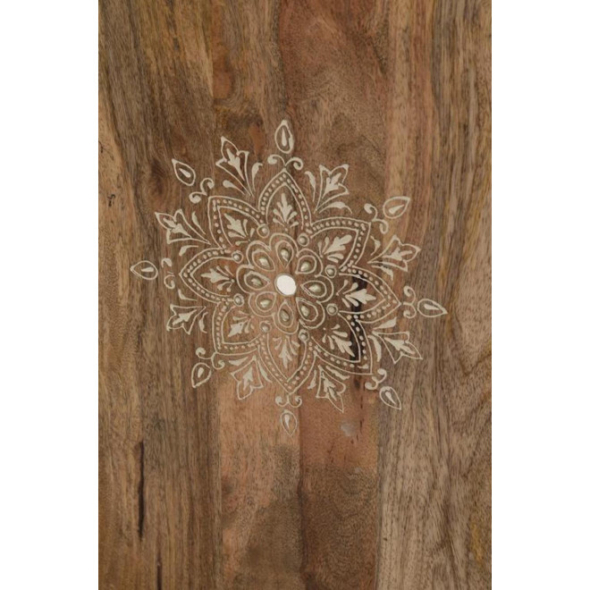 Table de Chevet 4 Tiroirs Bois Marron 45x30x60cm
