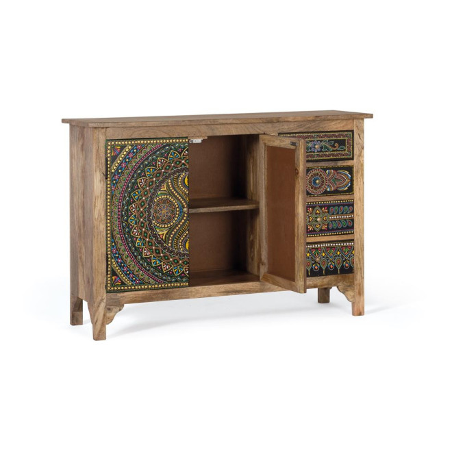 Anrichte mit 4 Schubladen Holz Braun 107x35x73cm