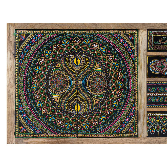 Buffet 4 Tiroirs Bois Marron 107x35x73cm