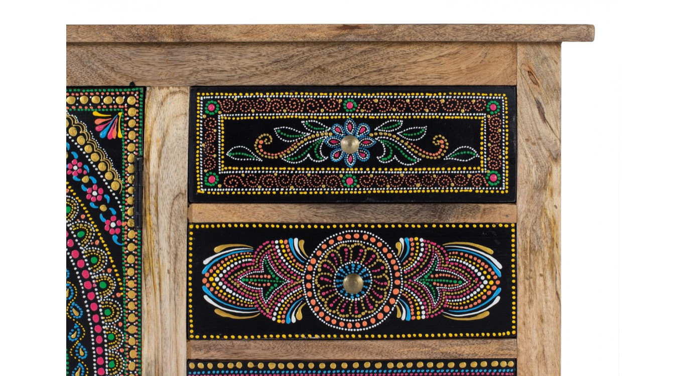 Anrichte mit 4 Schubladen Holz Braun 107x35x73cm