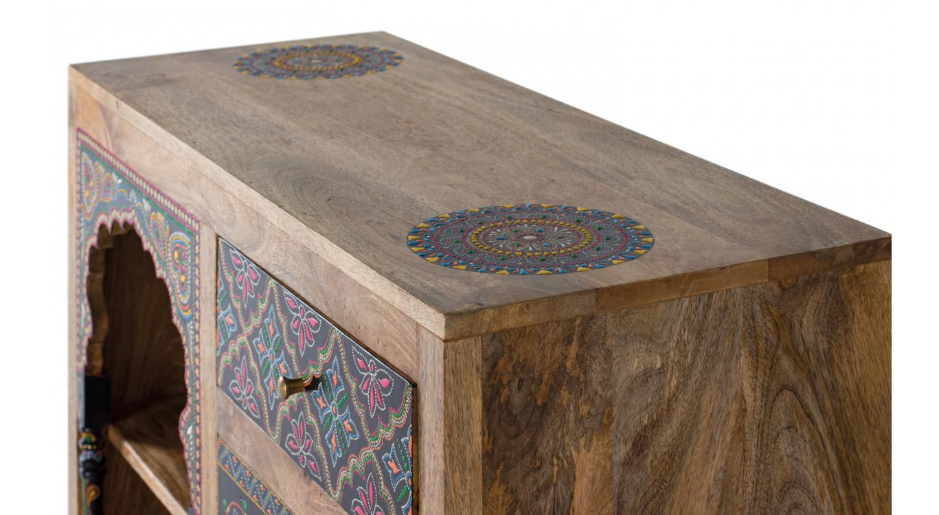 Anrichte mit 4 Schubladen Holz Braun 88x35x79cm