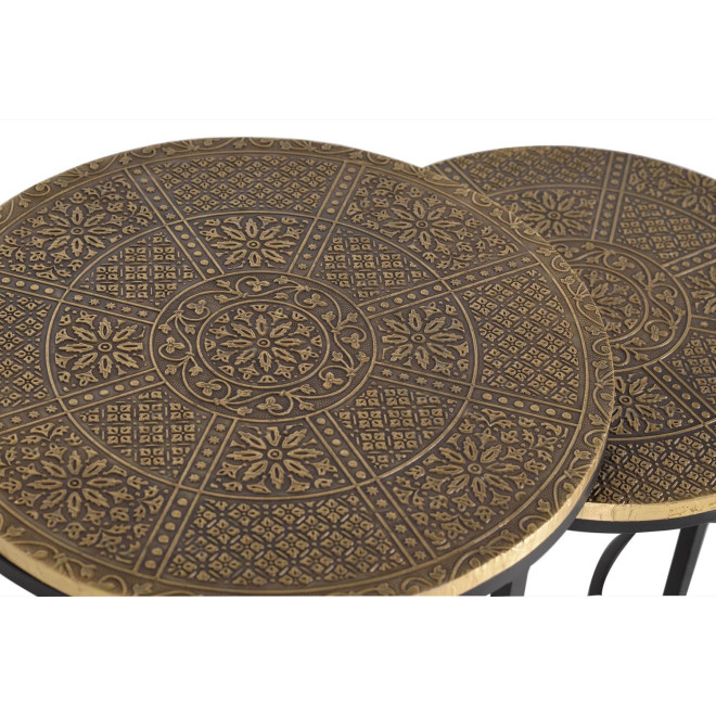 Lot De 3 Sellettes Fer, Bronze Bronze 44x110x49cm