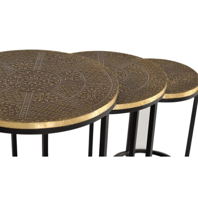Lot De 3 Sellettes Fer, Bronze Bronze 44x110x49cm