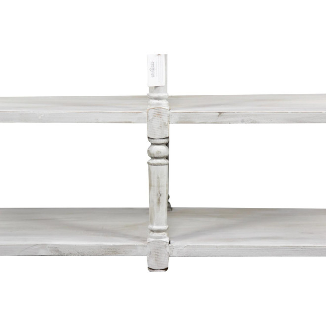 Meuble Console Drapier Bois Cerusé Blanc 162x54x87cm