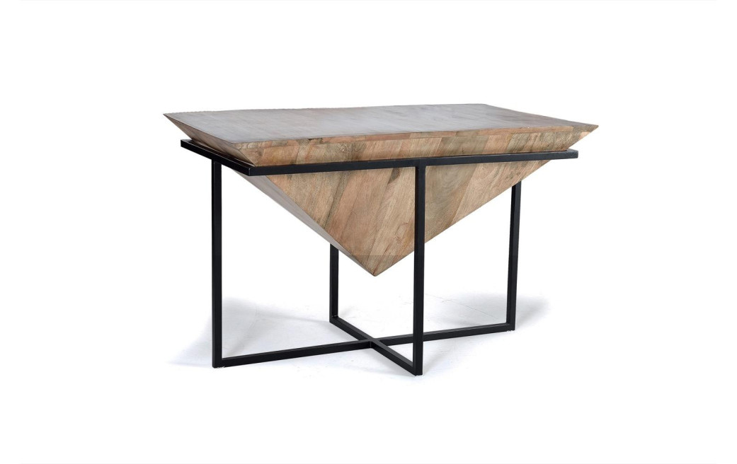 Console Bois, Métal Marron 100x60x62cm