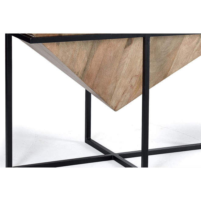 Console Bois, Métal Marron 100x60x62cm