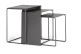 Set di 3 sedute in ferro nero 36x101x50cm