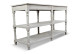 Meuble Console Drapier Bois Cerusé Blanc 162x54x87cm