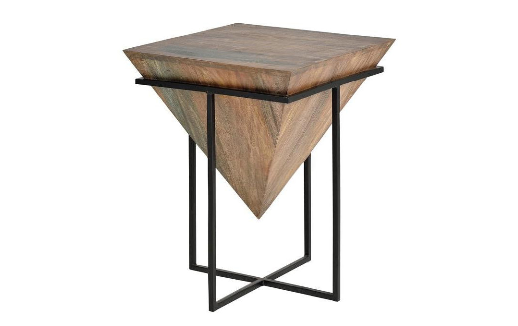 Console Bois, Métal Marron 50x50x63cm