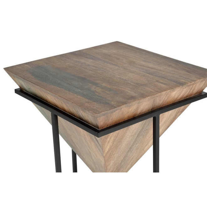 Console Bois, Métal Marron 50x50x63cm