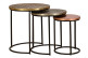 Juego De 3 Asientos De Hierro Negro 45x111x49cm