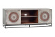 Meuble TV Bois, Fer Gris 150x40x56cm