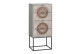 Chiffonnier 4 Tiroirs Bois, Fer Gris 45x35x105cm
