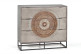 Kommode mit 3 Schubladen Holz, Eisen Grau 100x40x90cm