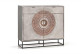 Credenza a 2 cassetti in legno, ferro grigio 100x32x90cm