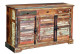 Credenza a 3 cassetti in legno, ferro marrone 150x45x90cm