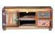 TV-Möbel mit 2 Schubladen Holz und Eisen Braun 135x40x56cm