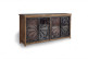 Truhe Holz, Eisen Braun 190x40x95cm