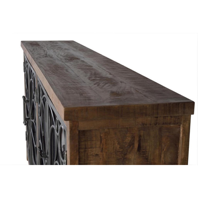 Bahut Bois, Fer Marron 190x40x95cm