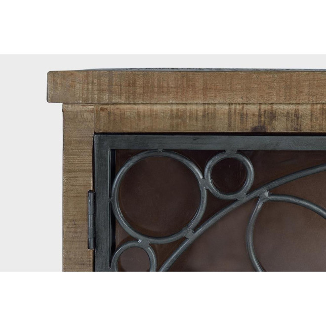 Bahut Bois, Fer Marron 190x40x95cm