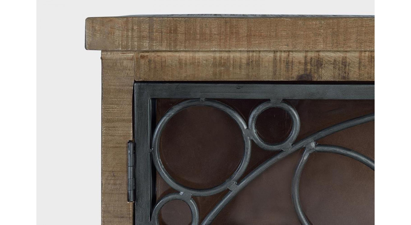 Bahut Bois, Fer Marron 190x40x95cm