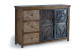 Anrichte mit 3 Schubladen Holz, Eisen Braun 140x40x96cm